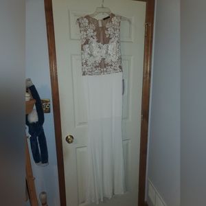Ivory Lace Prom Dress Size Medium PromGirl